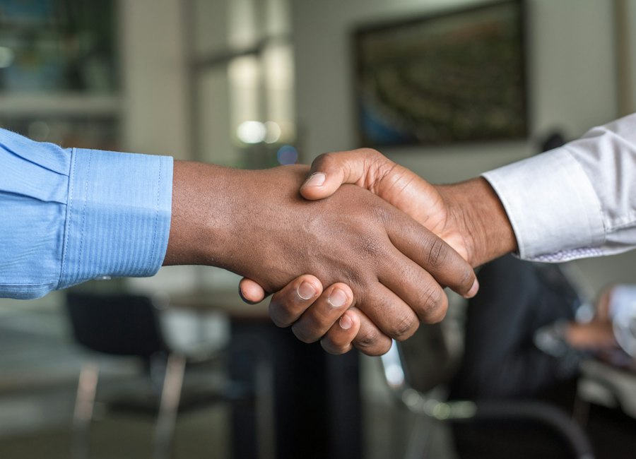 Handshake, partnership agreement
